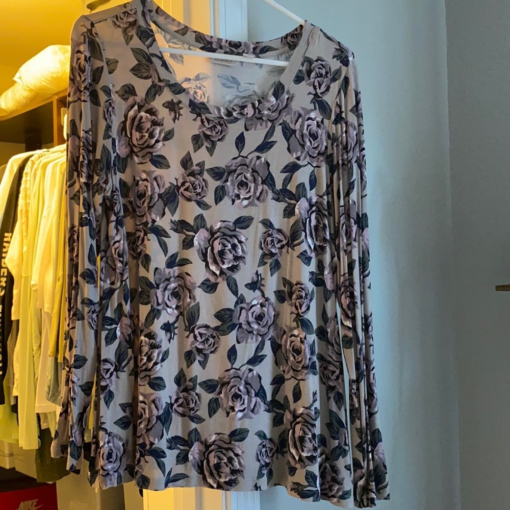 Logo tee rose print size m